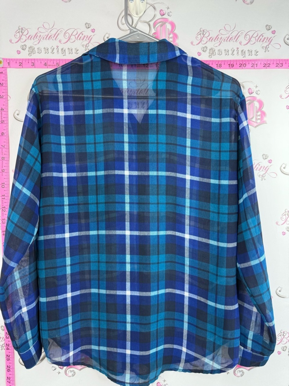 Garage shirt Plaid Button-Down Shirt Blue and Teal mixtures, long sleeve, casual - Picture 2 of 10